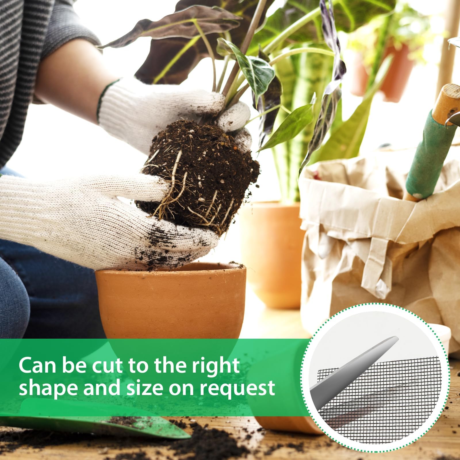 Jenngaoo Tampon Maille De Trou Pot Fleur, 10 Pièces En Plastique Noire Coussins Maille De Plante Bonsaï Grille Fond Tapis Drainage Jardin(Squares 5x5cm