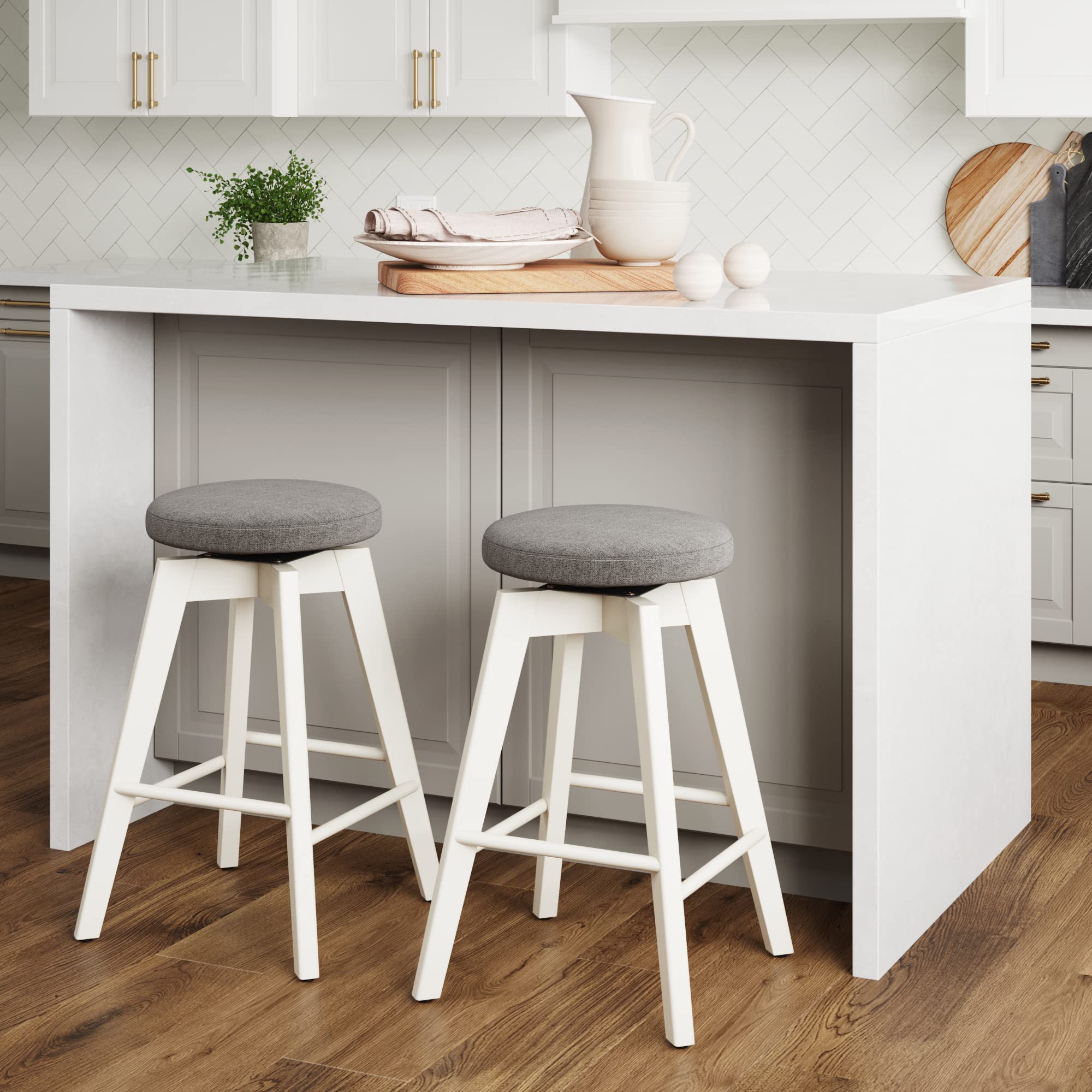 Nathan James 23402 Amalia Backless Kitchen Counter Height Bar Stool ...