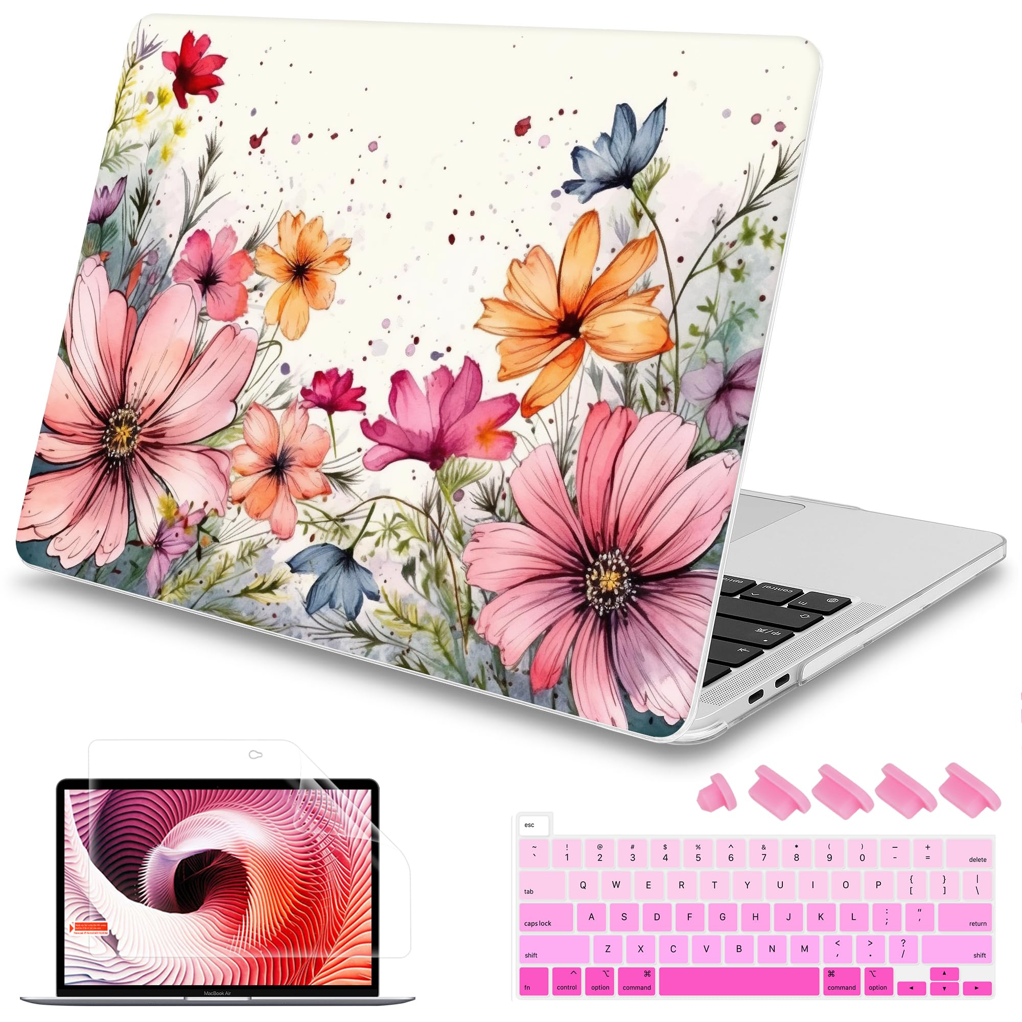 Funda para MacBook Pro 16 A2141 de plástico rígido con protector y teclado 8