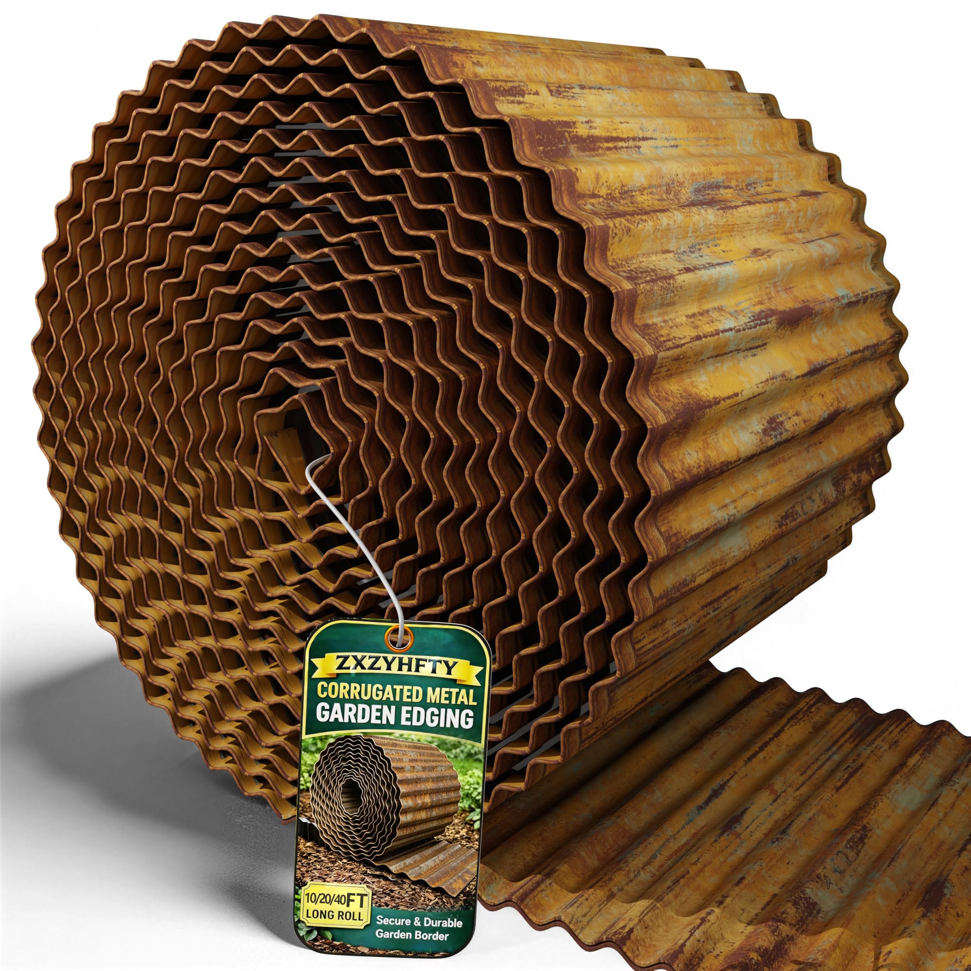 ZXZYHFTY Rusted Corrugated Metal Edging