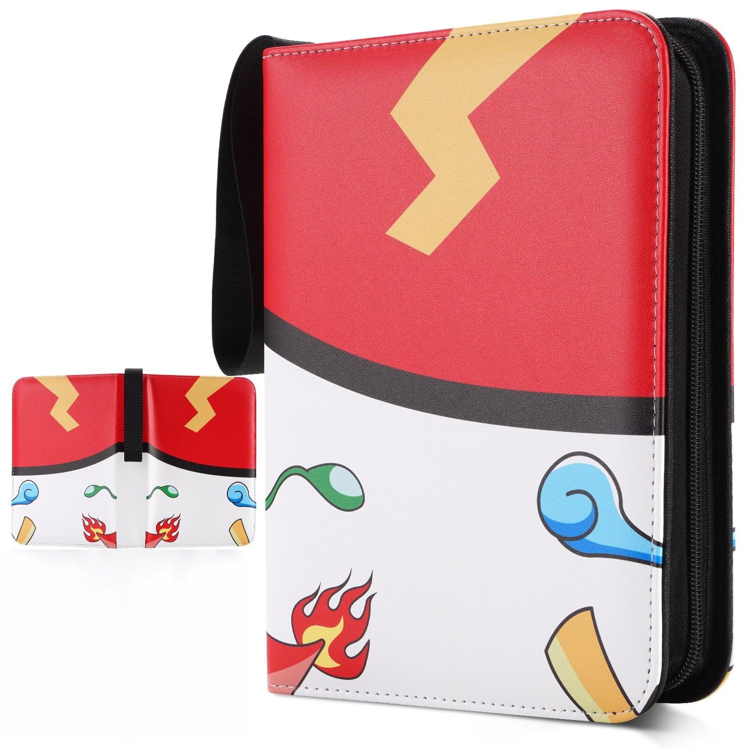 pokemon card holder book target Amazon.com: Binder for Cards, AEOLZ Trading Card Binderm, Portable Card Collector Album for TCG Frame Type:Standard Owen and Blue • ACCESSORIES