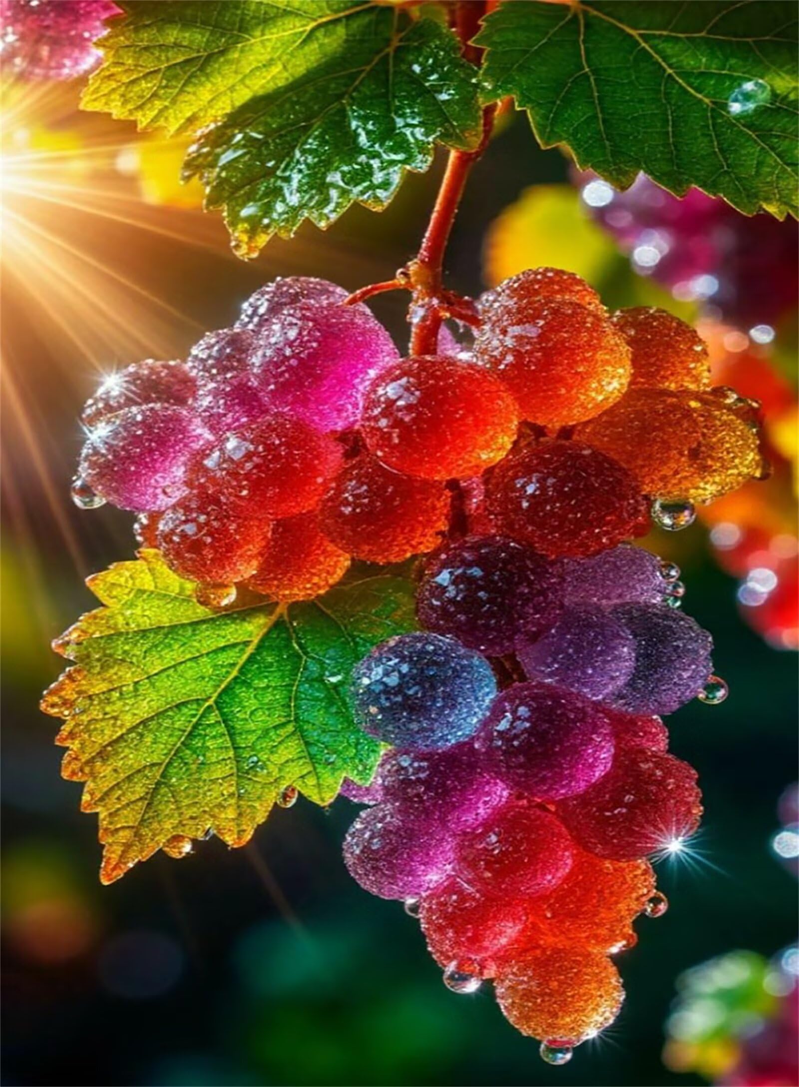 Puzzle 1500 sztuk Gry edukacyjne i zabawki wyzwanie Prezent Jigsaw Klasyczne puzzle dla dorosłych, puzzle DIY Winogrona Kropla wody, 87 x 57 cm
