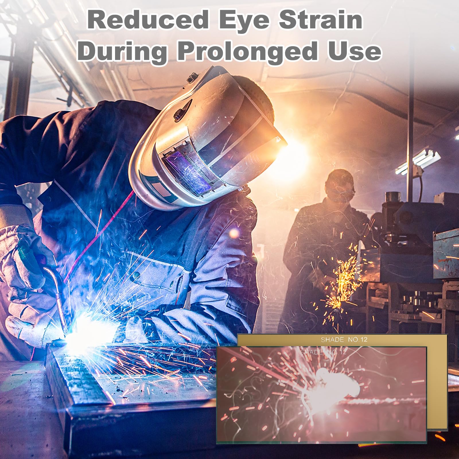 PATIKIL Gold Welding Glass Lens Shade 12 - Image 3