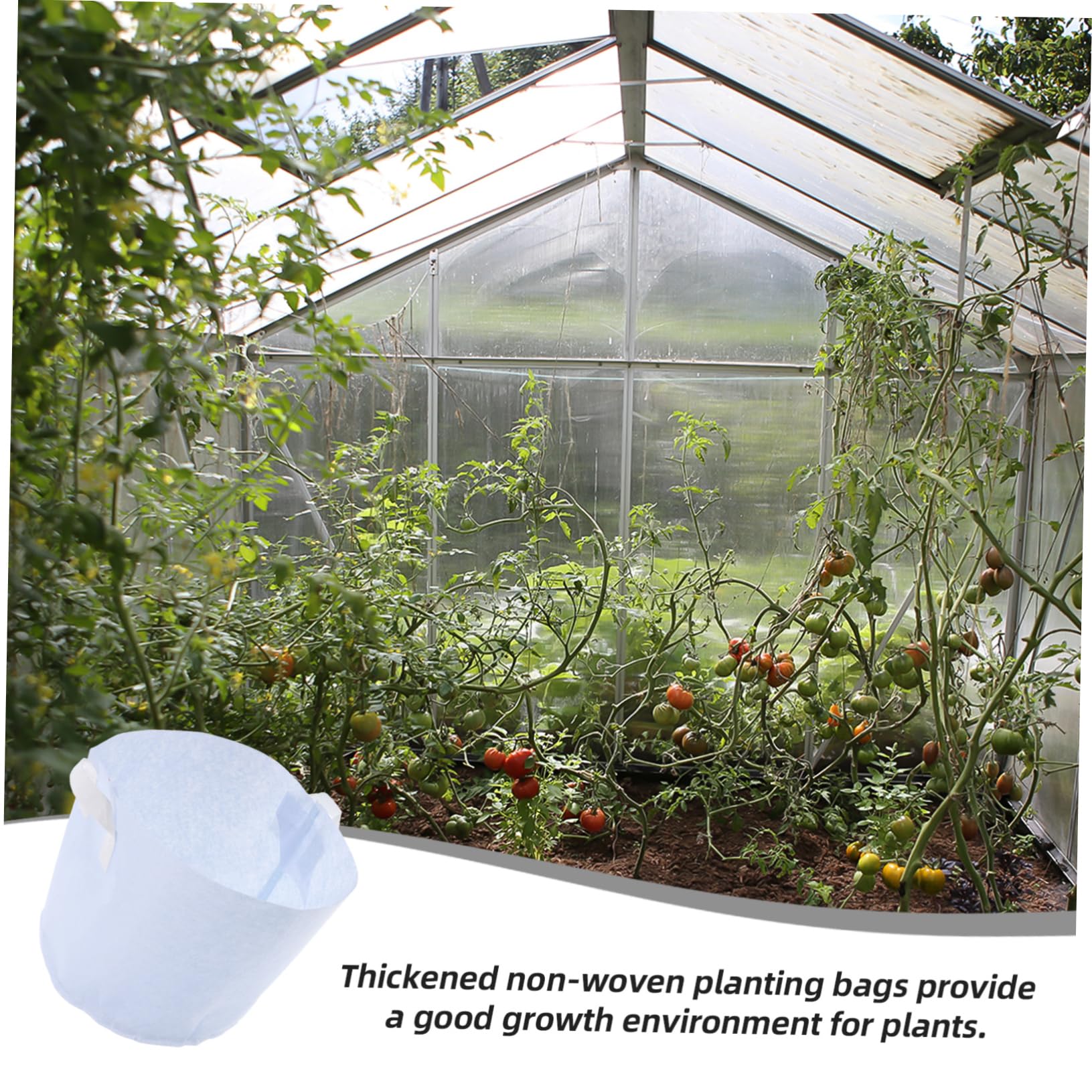 VANZACK 10 Bolsas de Cultivo de Tela No Tejida de Color para Viveros, Macetas Redondas para Frutas y Verduras, Diseño Práctico para Agricultura y Cultivo