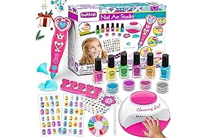 BATTOP Girls Nail Art Kit with Chic Nail Dryer, Glitter Pen &...