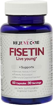 Fisetin (60 Capsules, 1 Bottle) - Clean Dead Cells. Anti-Aging Supplement.