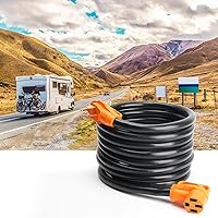 Vista 6 de 50 Amp 25 Feet RV/EV Power Extension Cord, Heavy Duty 14-50P to 14-50R Plug Receptacle Connector with Grip Handle,Heavy Duty 6AWG3C+8AWG1C, ETL