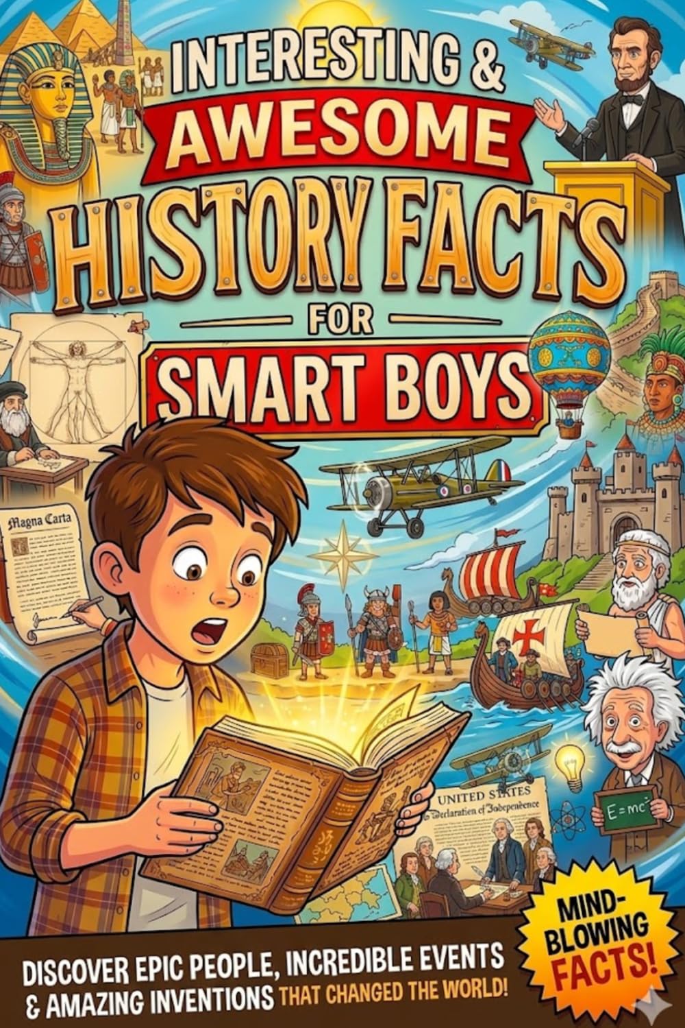 INTERESTING & AWESOME HISTORY FACTS FOR SMART BOYS: Crazy, True & Action-Packed Facts About Warriors, Kings, Lost Treasures & Ancient Civilizations