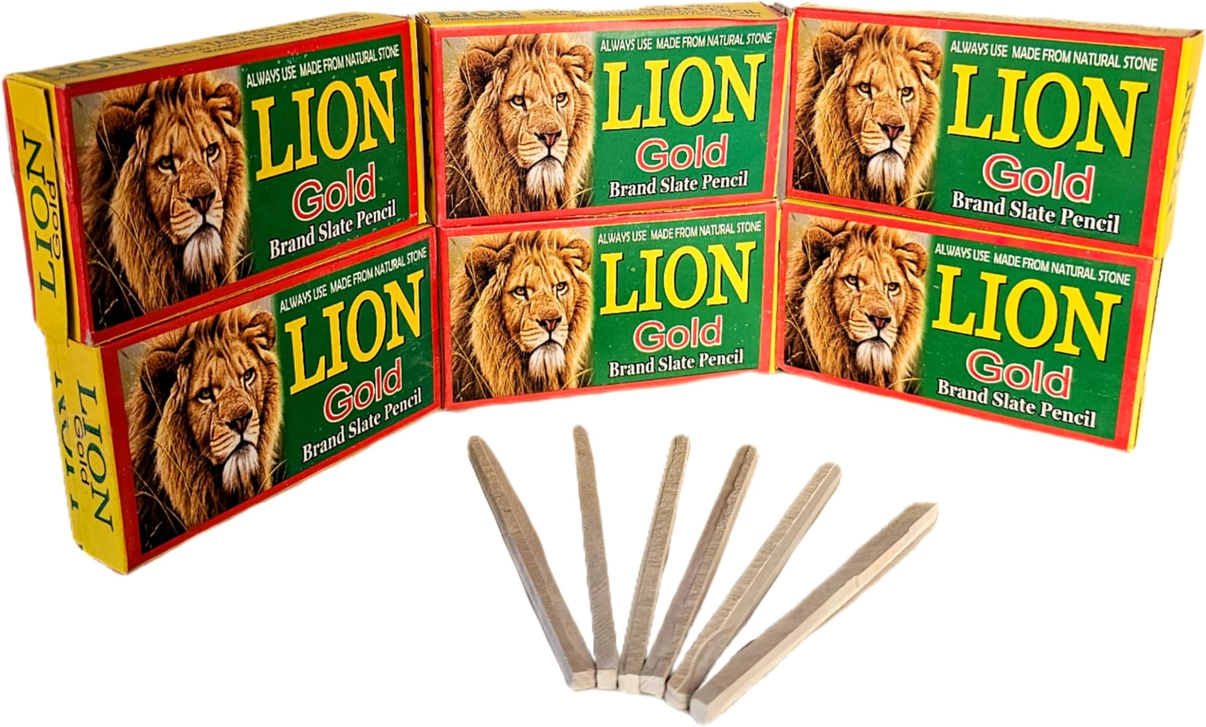 SSKR Slate Pencils for Kids Natural Lime Stone Chalk Pencil Best - 12 Packets (300 Chalks Total)