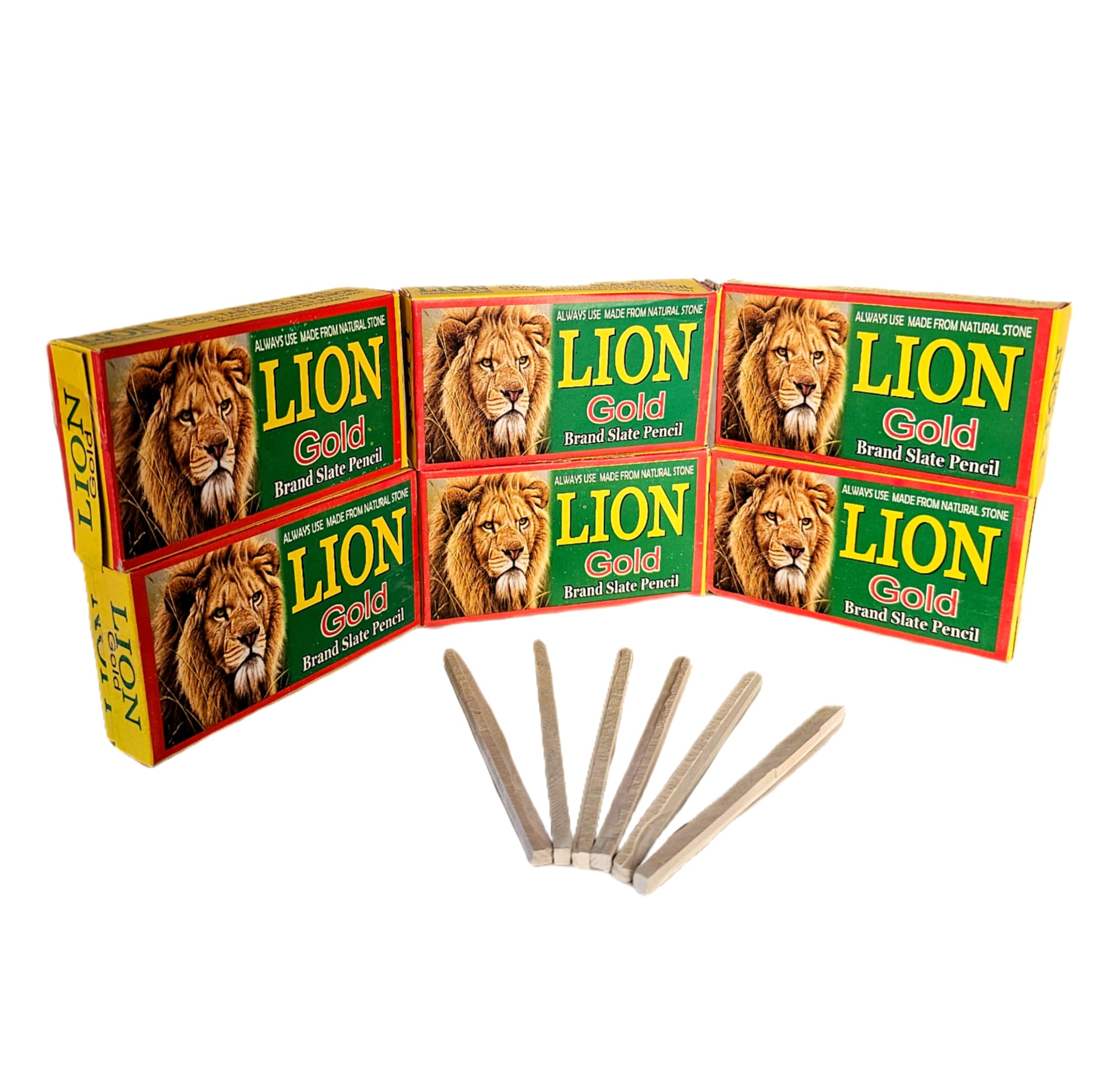 SSKR Slate Pencils for Kids Natural Lime Stone Chalk Pencil Best - 12 Packets (300 Chalks Total)