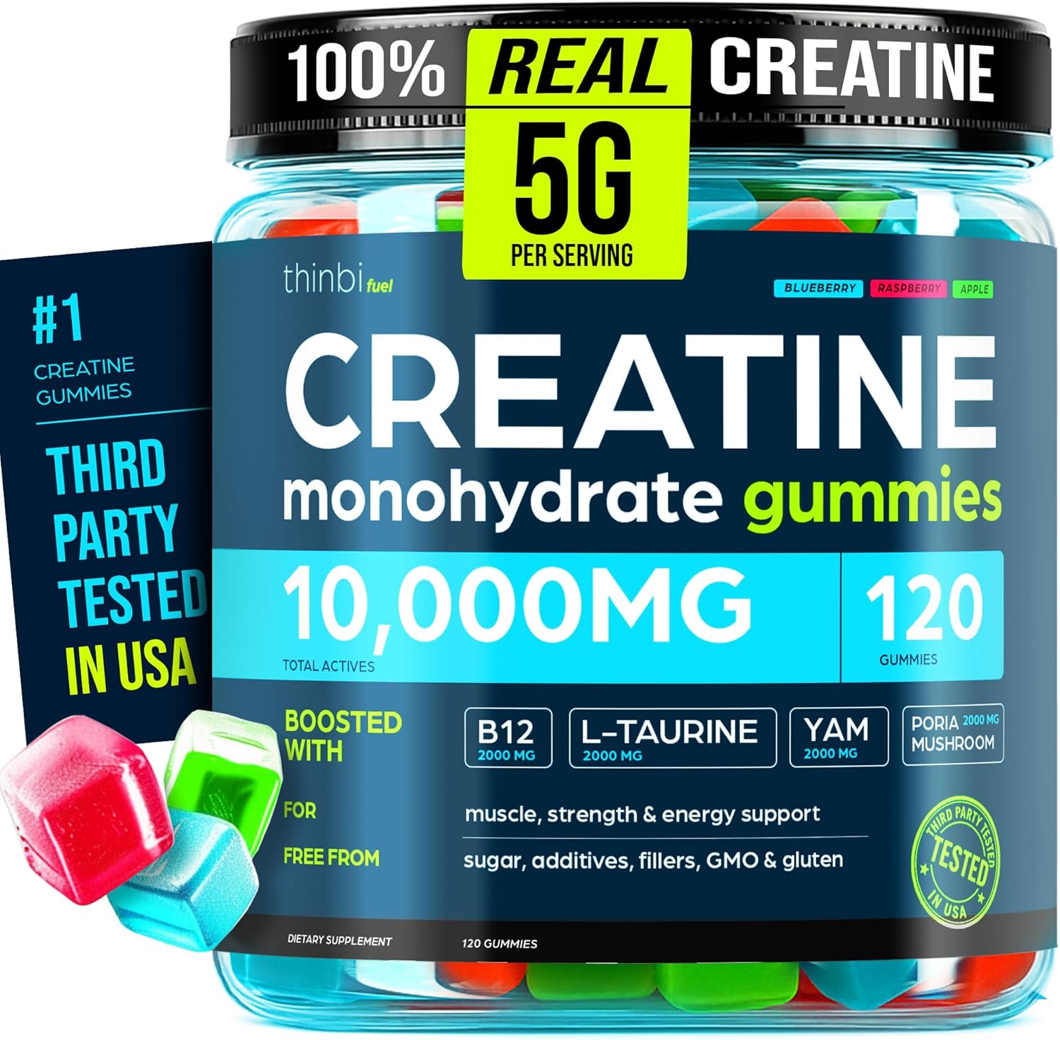 Creatine Gummies Monohydrate Complex 10,000mg... Creatine Gummies Monohydrate Complex 10,000mg...