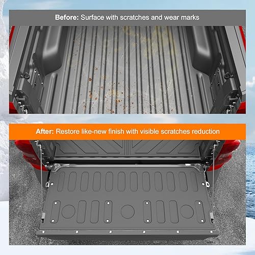 Vista 23 de powoq Tapete híbrido compatible con Ford Maverick 2022-2025, tapete de cama de elastómero termoplástico, tapete de repuesto para Ford Maverick