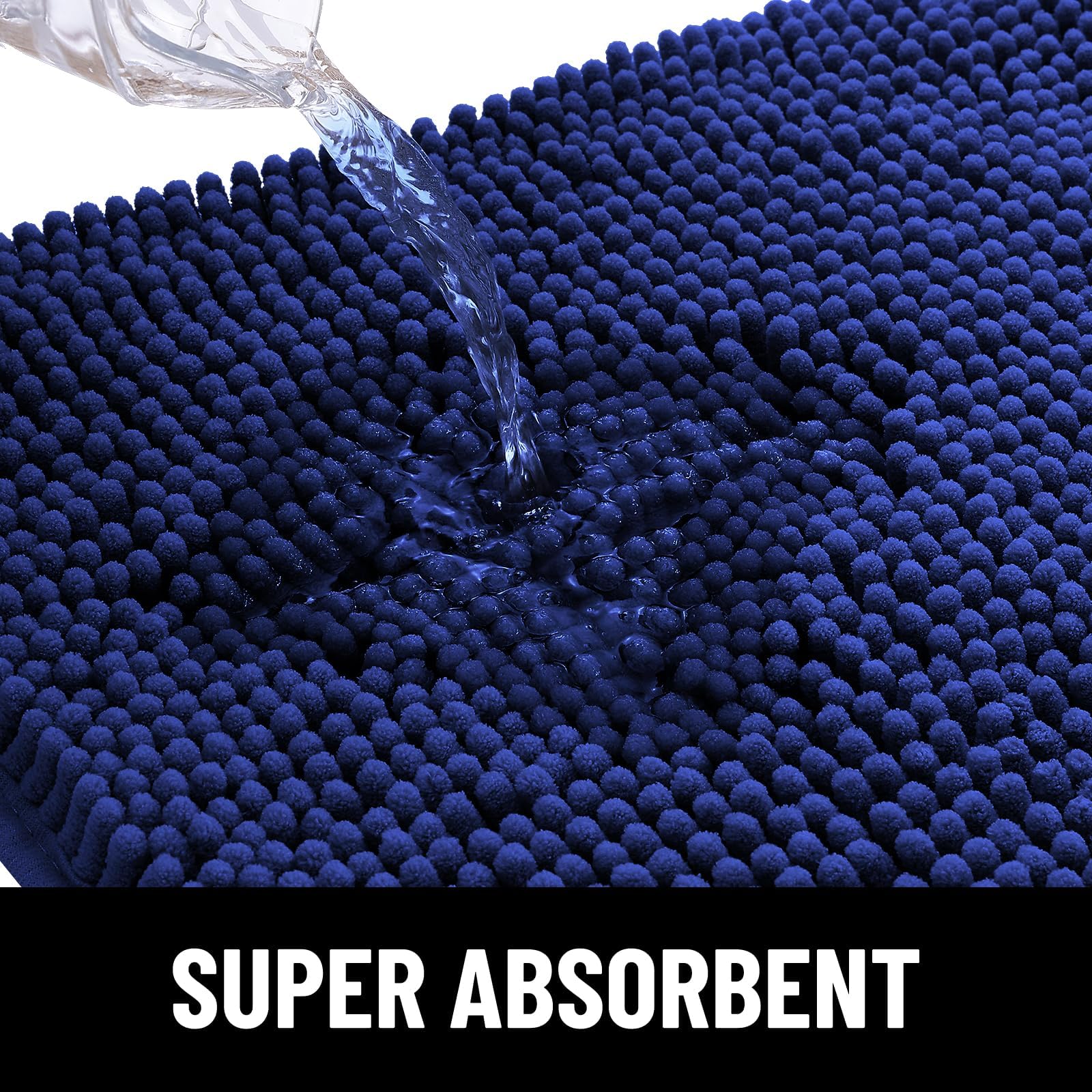 Homaxy Dog Door Mats Indoor, Super Absorbent Non Slip Doormats, Soft Chenille Floor Mat - Image 3