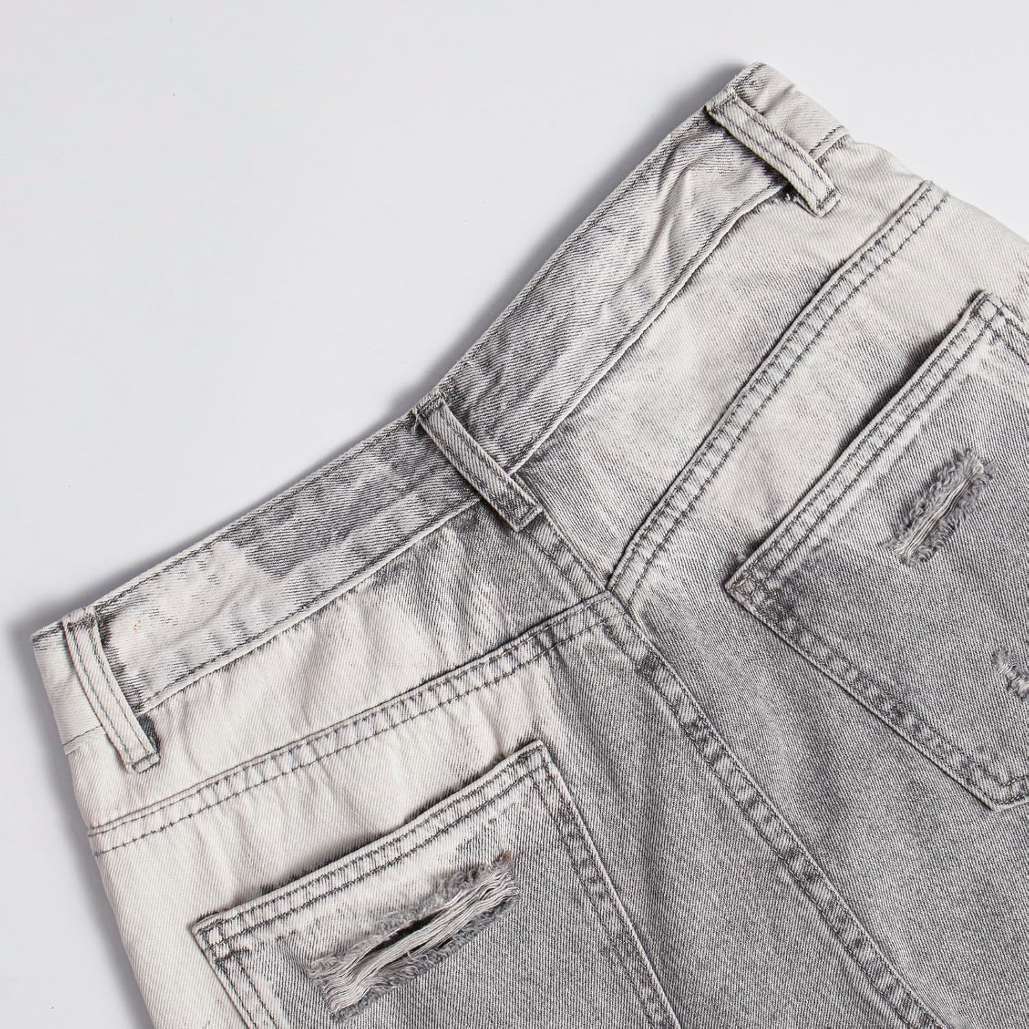 Womens High Waist Ripped Denim Pants Casual Comfort Stretch Vintage Washed Trendy Distressed Jeans - Image 7