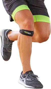 BraceAbility Patellar Tendon Support Strap - Knee Stabilizer Brace with Adjustable Band for Patella Tendonitis, Osgood Schlatter, Soccer, Basketball, Running, Jumpers Knee, Tennis, Volleyball XS