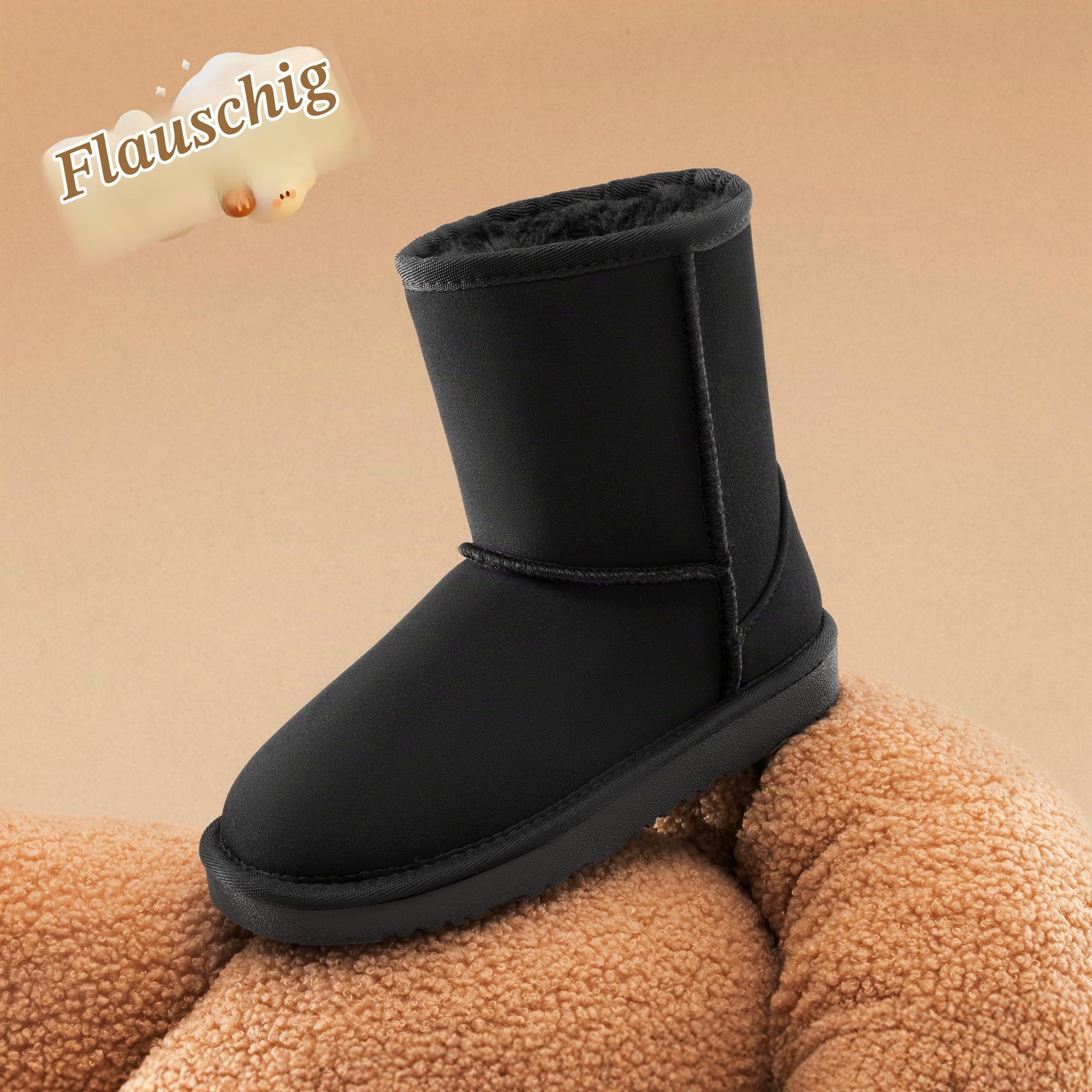 DREAM PAIRS Klassische Wildleder Schneestiefel