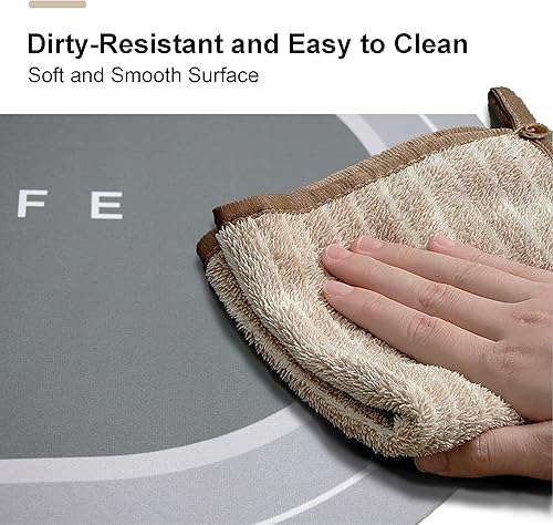 Miniatura 5 de Tapetes de baño de goma de secado rápido, antideslizantes, súper absorbentes, de secado instantáneo, alfombra de baño frente al fregadero de la