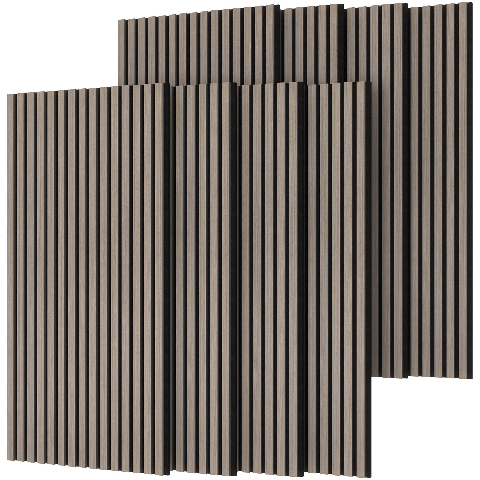TONOR 8-pak drewnianych paneli akustycznych, 120 cm x 60 cm – 5,76 m², panele ścienne drewniane do ścian, panele drewniane do izolacji akustycznej i dekoracji do studia, mieszkań, sypialni i biur