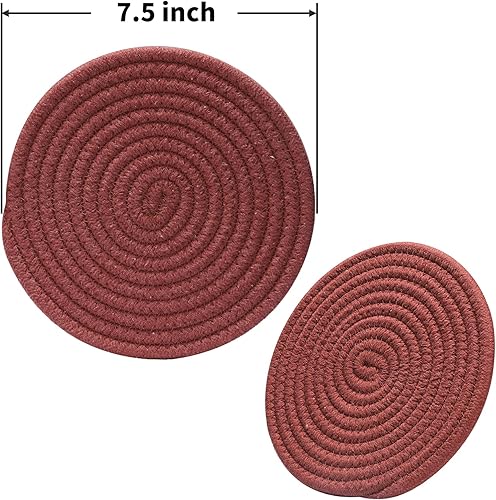 Miniatura 6 de Salvamanteles para platos calientes, ollas calientes y sartenes, resistentes al calor, portavasos para encimera de cocina, esenciales de cocina,