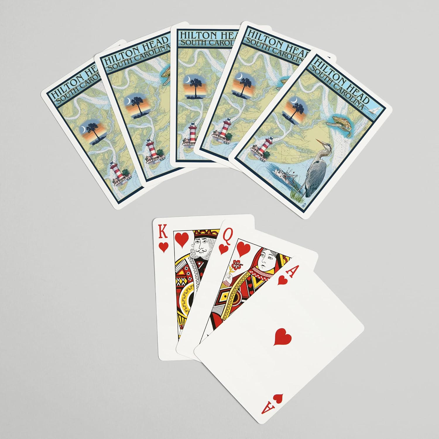 Lantern Press Hilton Head, South Carolina, Nautical Chart, 52 Playing Cards for Adults, Poker Size Card Deck