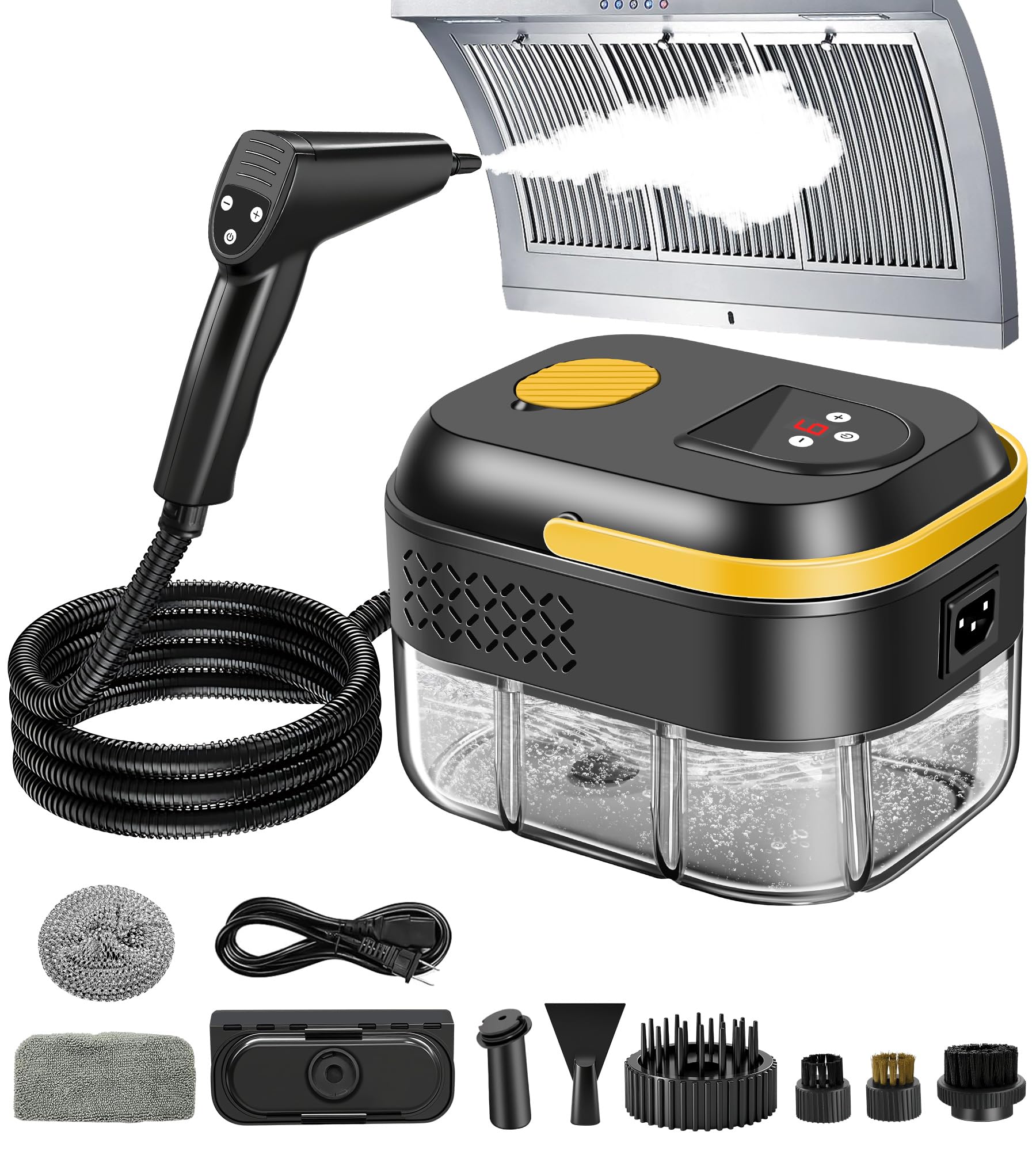 KingSom Handheld Steam Cleaner 6-Level Adjustable Handle Steam Cleaner for Home 2500W High Pressure steam Cleaner for Cleaning