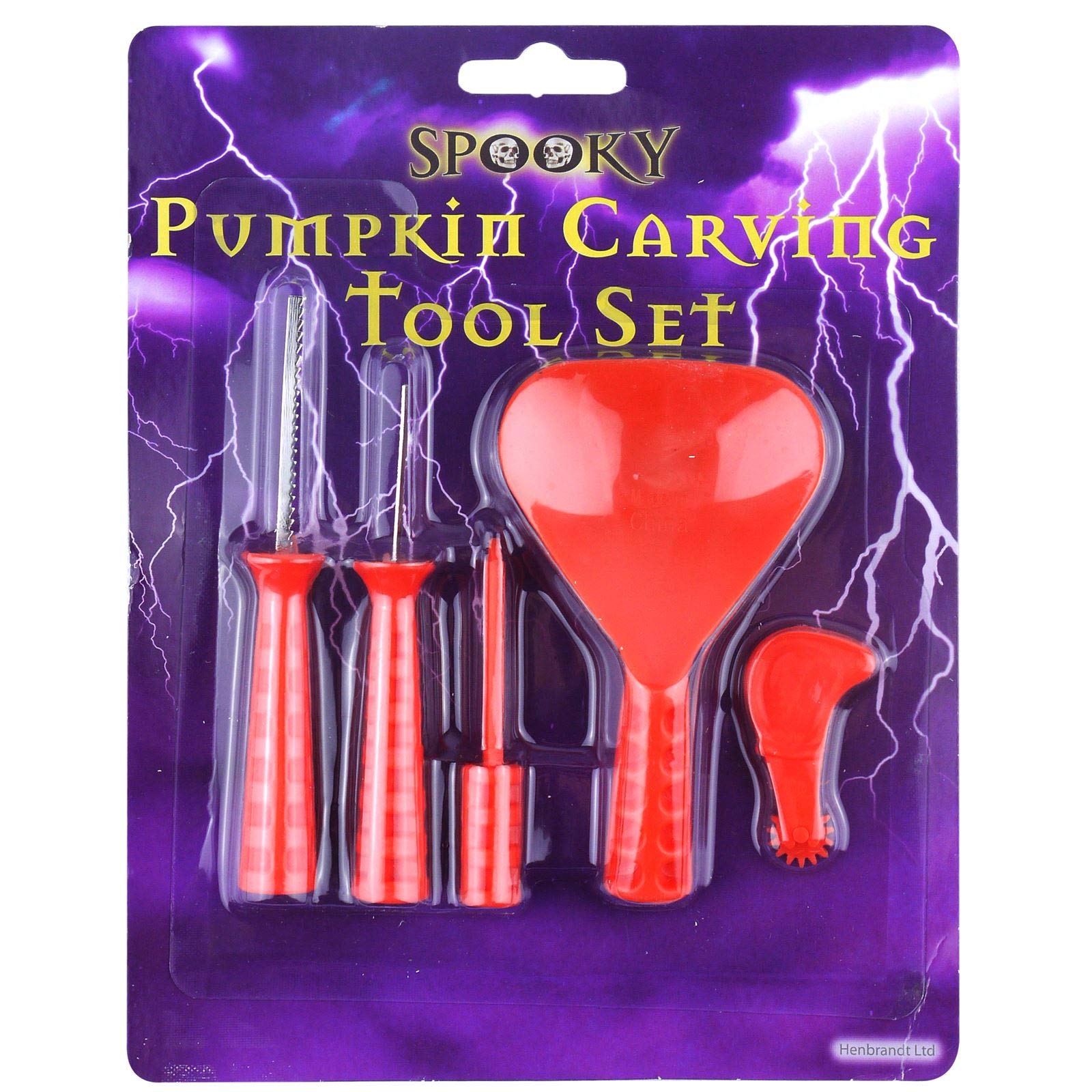 GA COMMUNICATIONS PUMPKIN CARVING TOOL SET TRICK & TREAT HORROR SCARY MONSTER PARTY DOOR WINDOW HALLOWEEN HDECORATION