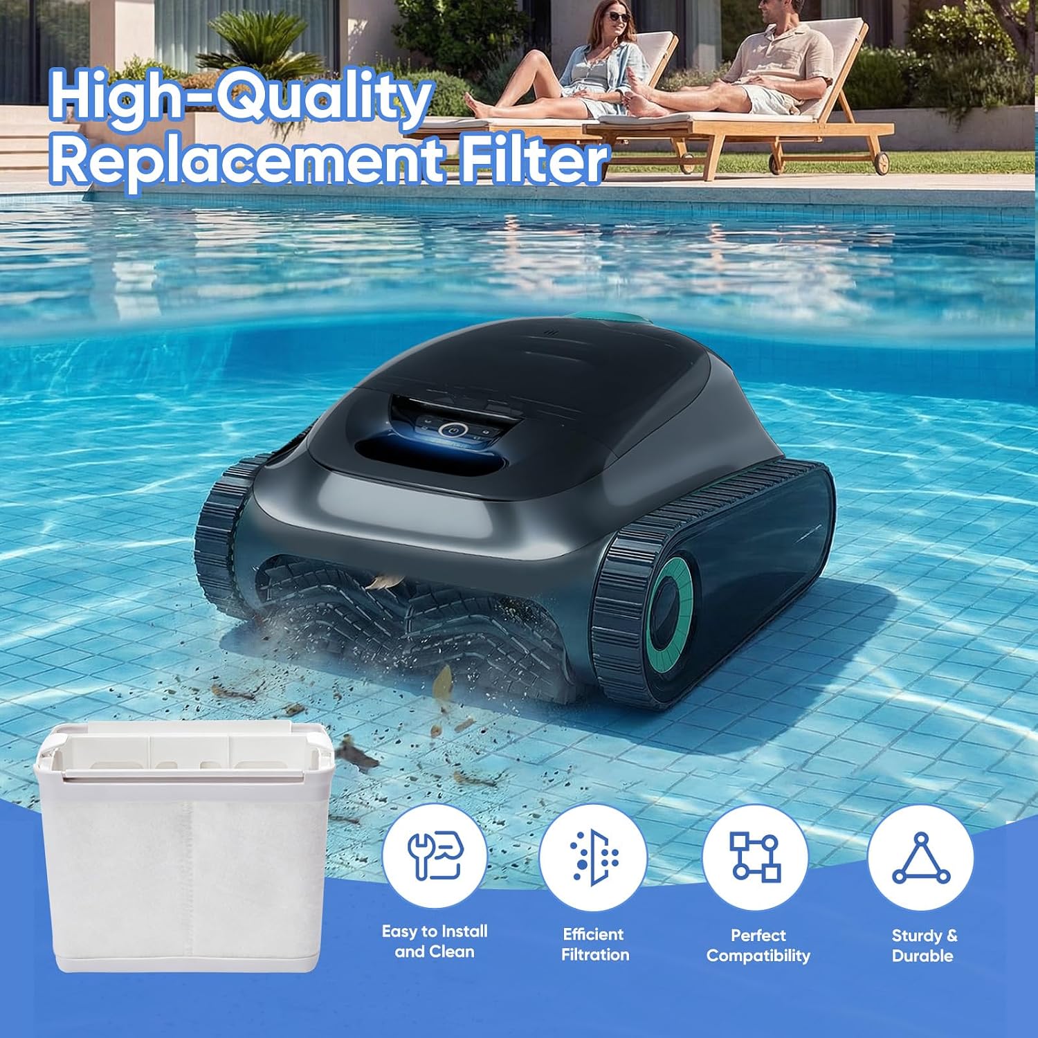 Ultra Fine Filter Basket Compatible with Aiper Scuba S1 Robotic Pool Cleaner(2025/2026)