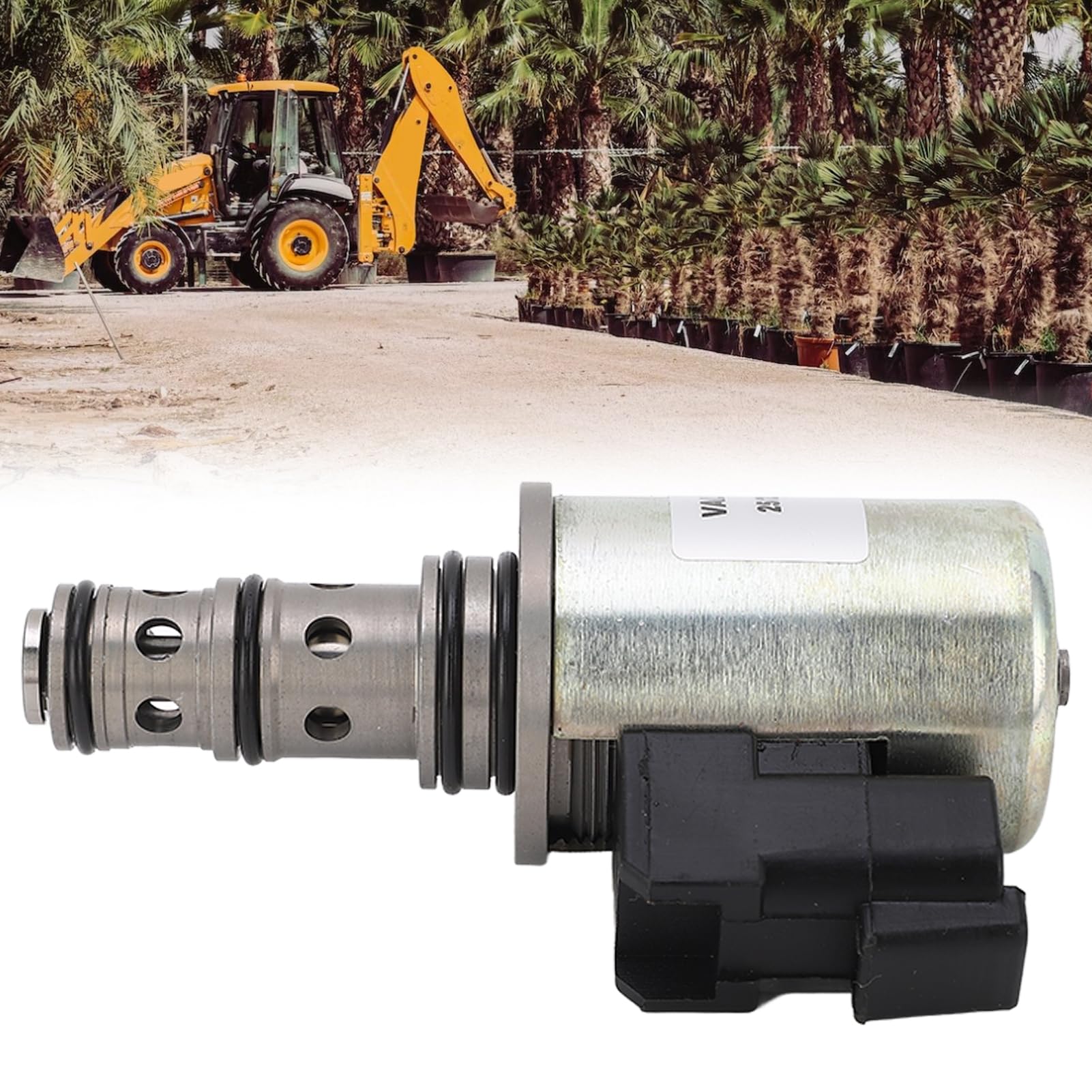 Elektryczny zawór elektromagnetyczny 12 V zastępuje część 25/220994, element elektromagnetyczny ze stali stopowej kompatybilny z koparko-ładowarką JCB 3CX 4CX, zawór sterujący
