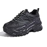 Chunky Sneakers for Women White Black Red Purple Platform Sneakers Comfortable Casual Lace Up Fashion Tennis Shoes