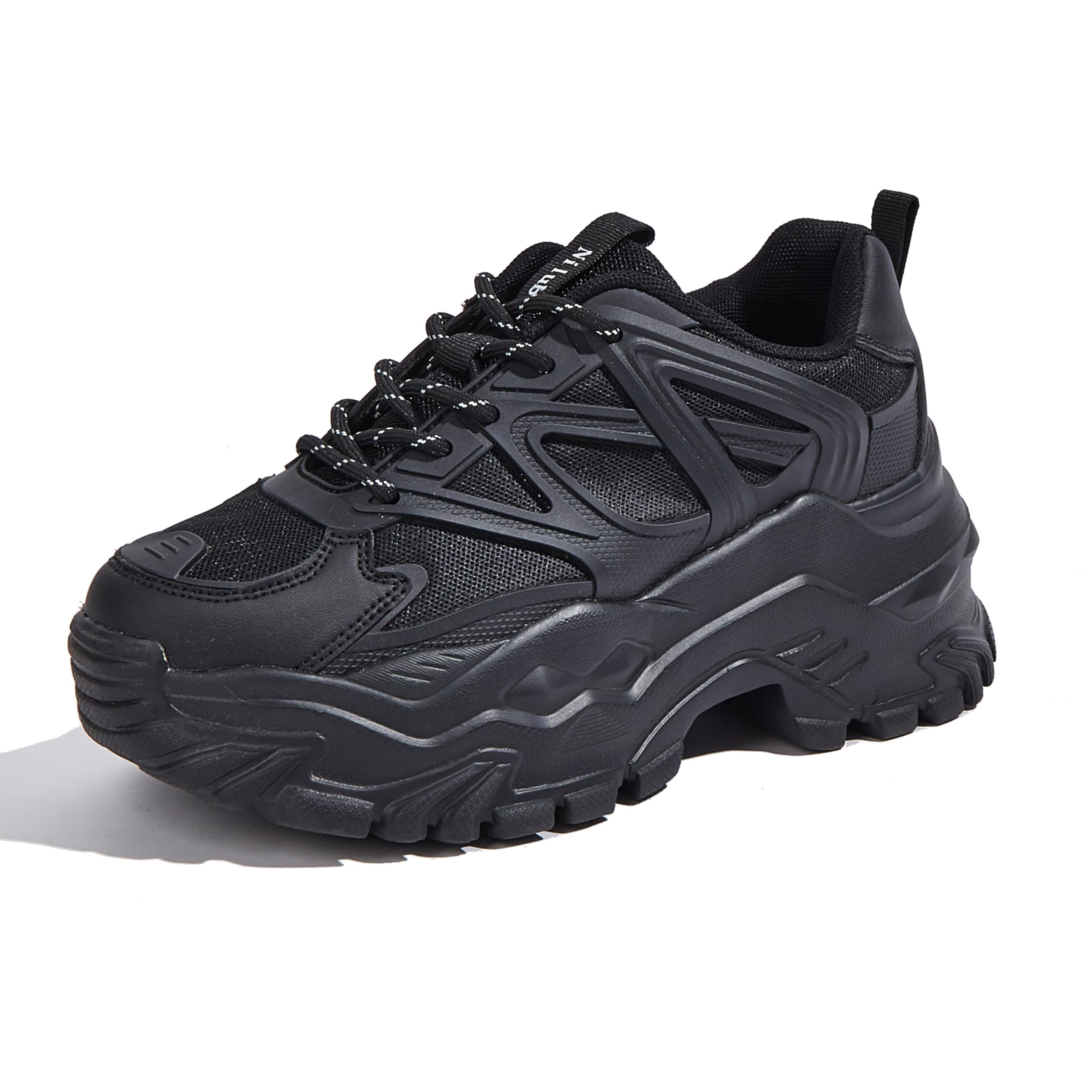 Niluber Chunky Sneakers for Women Platform Sneakers for Women Comfortable Casual Tennis Shoes Lace Up Fashion Walking Shoes