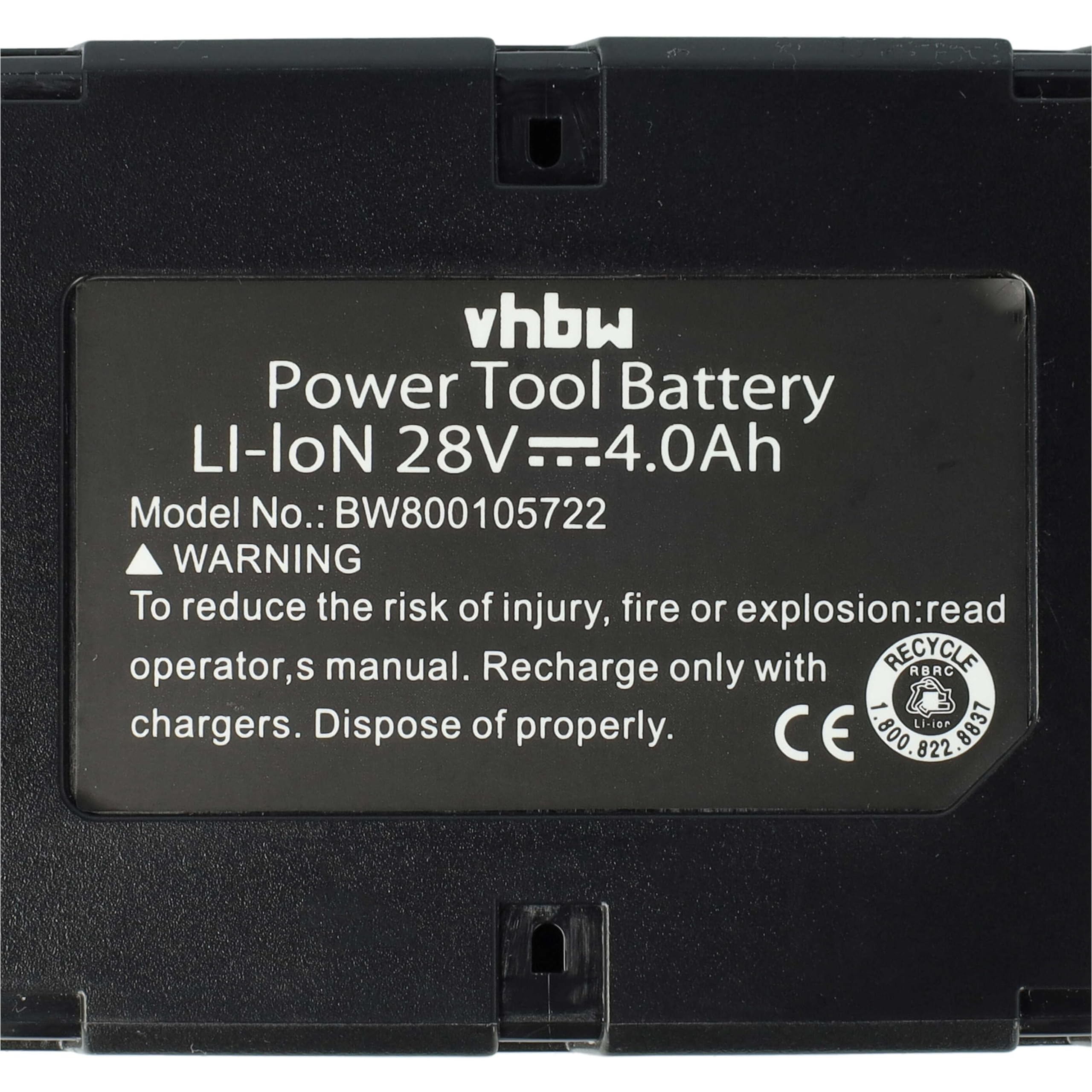 vhbw batteria compatibile con Flex 28V utensile elettrico (4000 mAh, Li-Ion, 28 V)