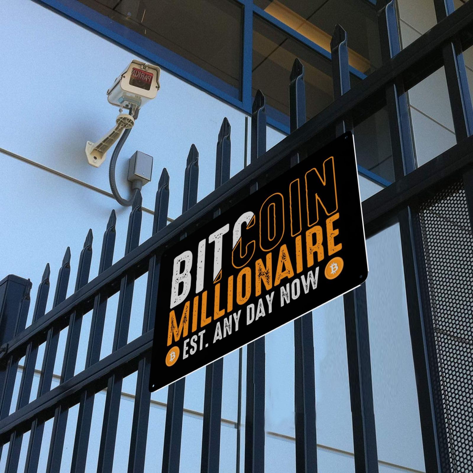 Amazon.com : Bitcoin Millionaire Est. Any Day Now Crypto Metal Tin Sign  Wall Decor For Yard Home Bar Coffee Kitchen Walls Garages Funny Vintage Tin  Sign Wall Plaque Poster 8x12 Inch :