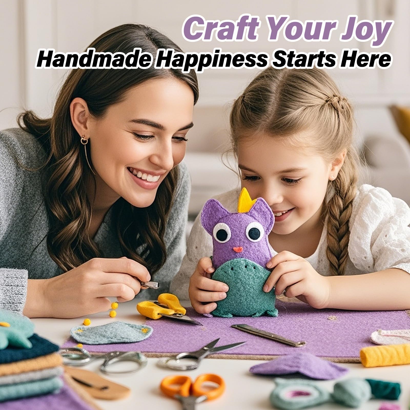 XSEINO 6 Rolls 11.8"x35" 1.4mm Thick Soft Felt Fabric Sheet 6 Assorted Morandi Series Colors Felt Pack for DIY Craft Sewing Squares Nonwoven Patchwork