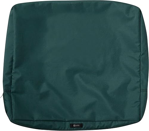 Classic Accessories Ravenna - Funda de cojín de respaldo para patio, resistente al agua, 25 x 22 x 4 pulgadas, color verde mallard