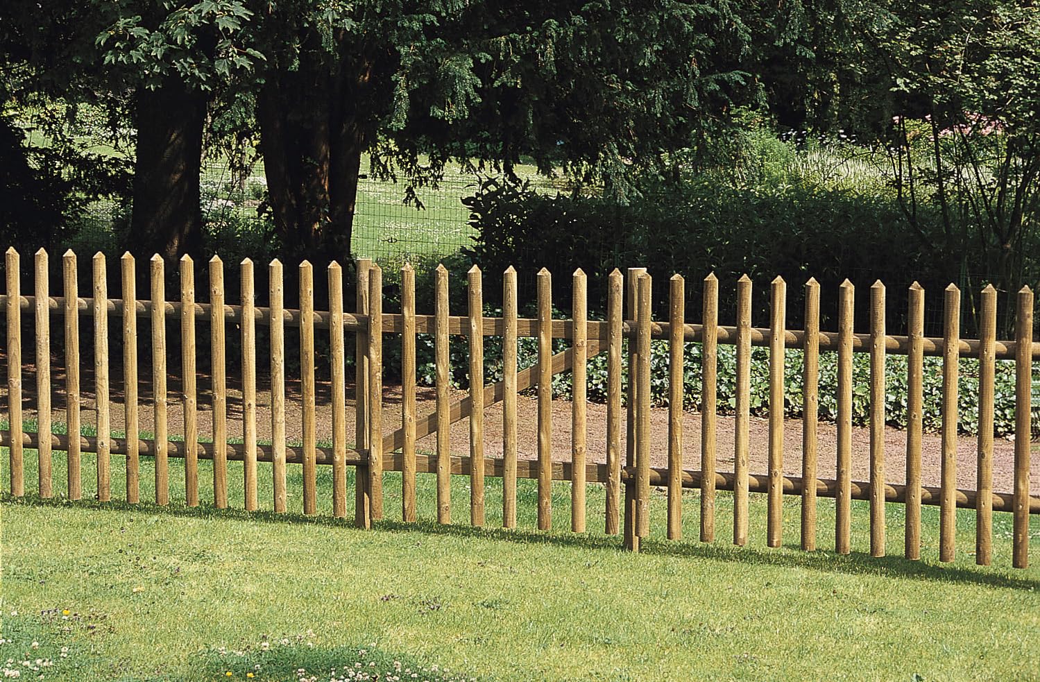 Portillon en Bois traité Autoclave 100 cm x 100 cm avec Chanière et Loquet - Buffalo