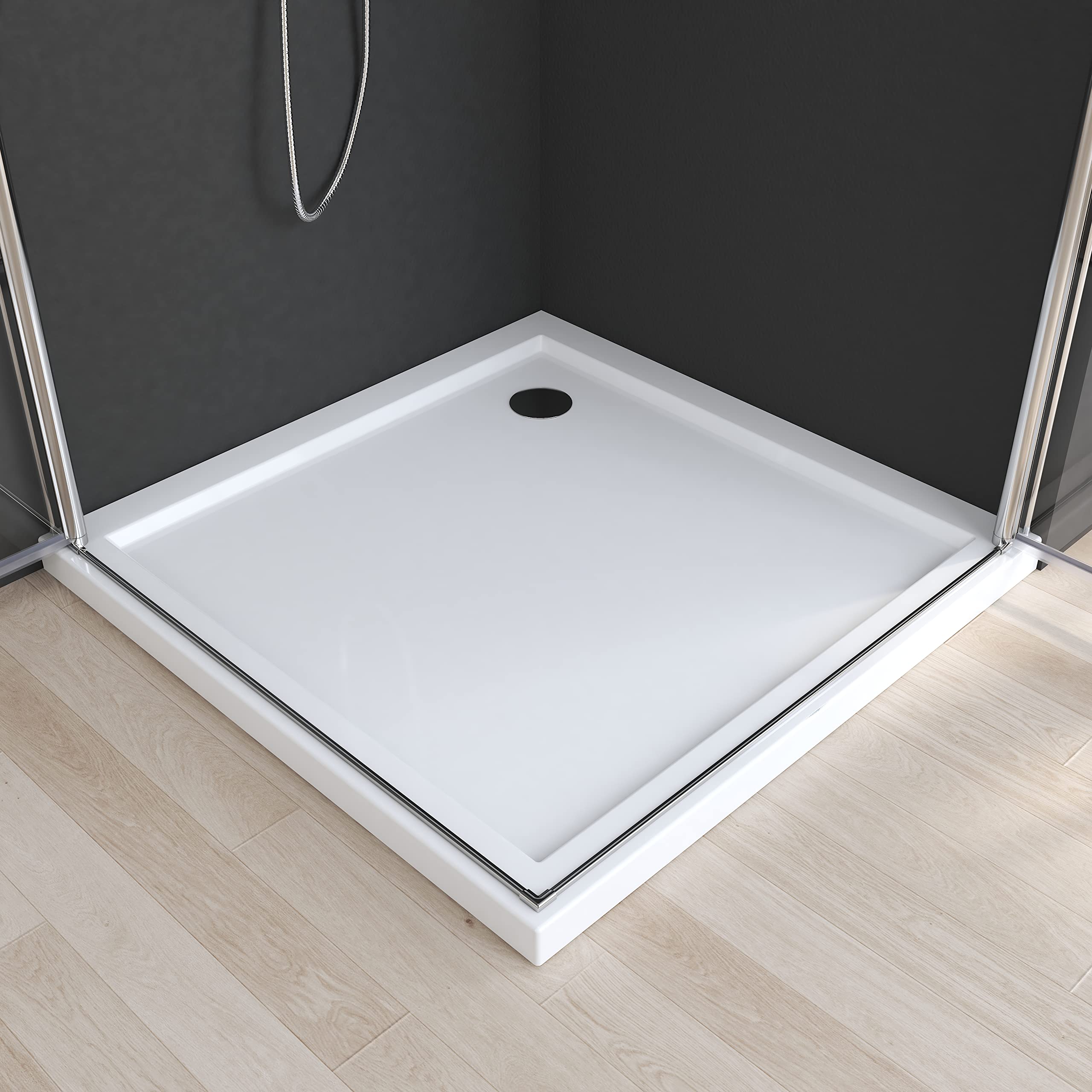 Lot de 2 barres de protection anti-fuite en aluminium pour douche de 95 cm