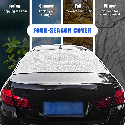 Miniatura 4 de Cubierta magnética para parabrisas trasero de automóvil, cubierta de hielo de nieve para todo tipo de clima, accesorios de invierno para la mayoría