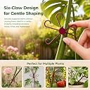 20 Pack Plant Support Clips for Climbing Plants 6 Claw Plastic Stem Holders Durable Plant Support Rings for Vines Creepers Indoor Outdoor Gardening Wall Fixing Plant Supports gallery image