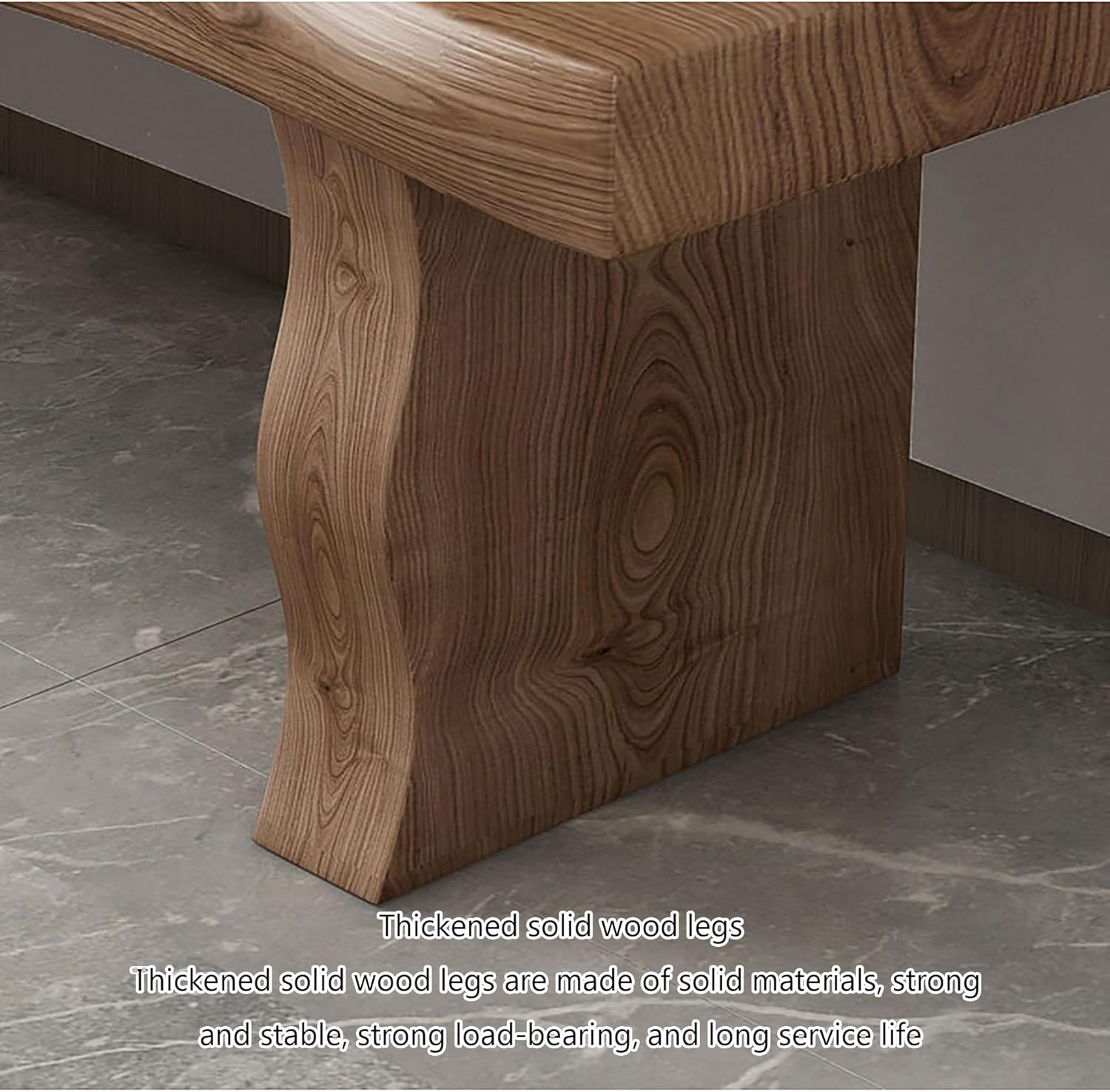 Farmhouse Indoor Solid Wood Living room Dining Bench, Asian Natural Wood Kitchen Entryway Bench, hallway bench for bedroom end of bed, Natural edge narrow bench, for Shoe bench, TV cabinet(120x35x45cm