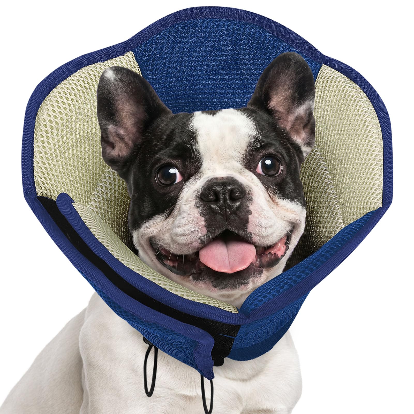 AOFITEE Medium Dog Cone Soft Dog Cone Collar to Stop Licking, NavyBlue M