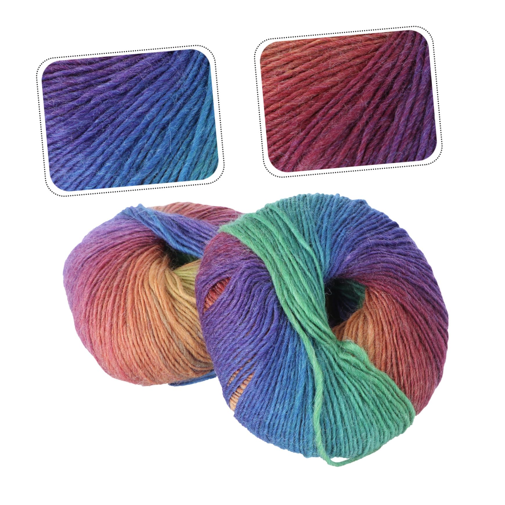 TEHAUX 6rollen Bunte Wollgarn- Für Stricken Und Häkeln Hochwertige Mehrfarbige Wolle Für Schals Und Kreative -projekte Für Und Bastelarbeiten