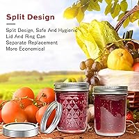 Vista 3 de SLifeJars Tapas y anillos para conservas de boca regular, 240 tapas y anillos para tarros Mason de 2.756 in y anillos para enlatado de boca regular