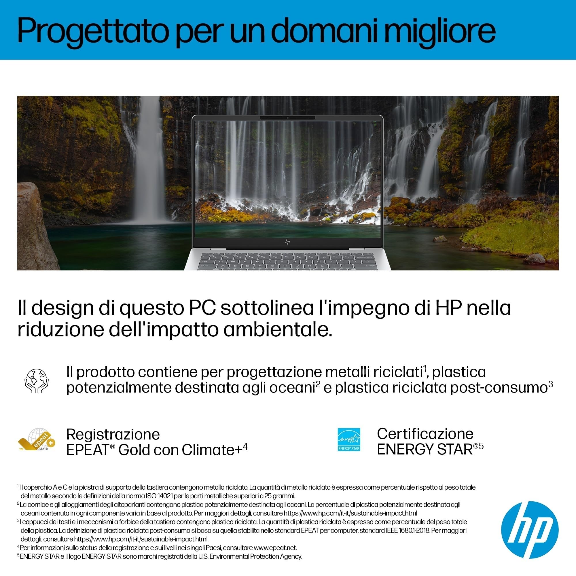 HP OmniBook 7 14-fr0000sl PC Portatile 14" 2K OLED Antiriflesso Intel Core Ultra 7 255U 16GB RAM 1TB SSD Windows 11 Argento