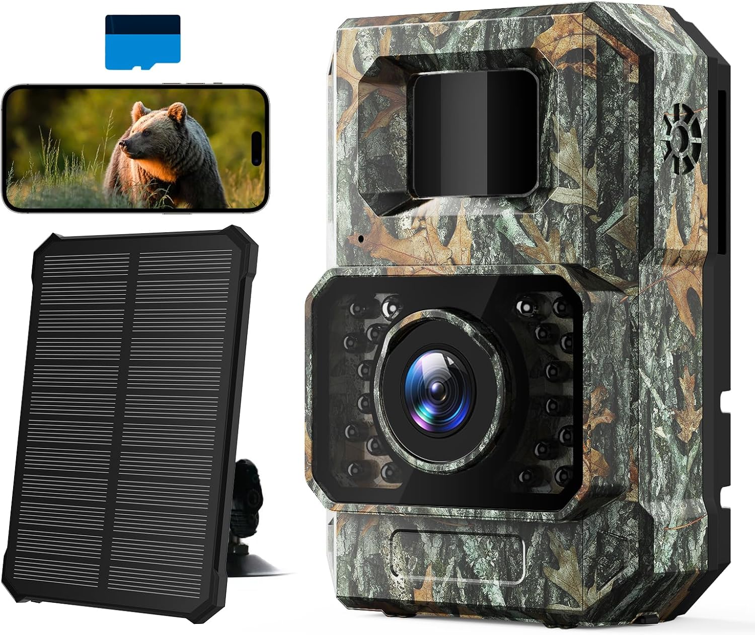 Trail Camera Sends Picture to Cell Phone, 48MP 30FPS Solar