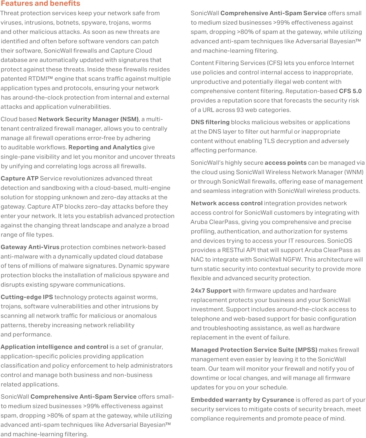 SonicWall Essential Protection Service Suite for TZ370-1 Year License (02-SSC-6625) - Gateway AV, IPS, Content Filtering & 24x7 Support