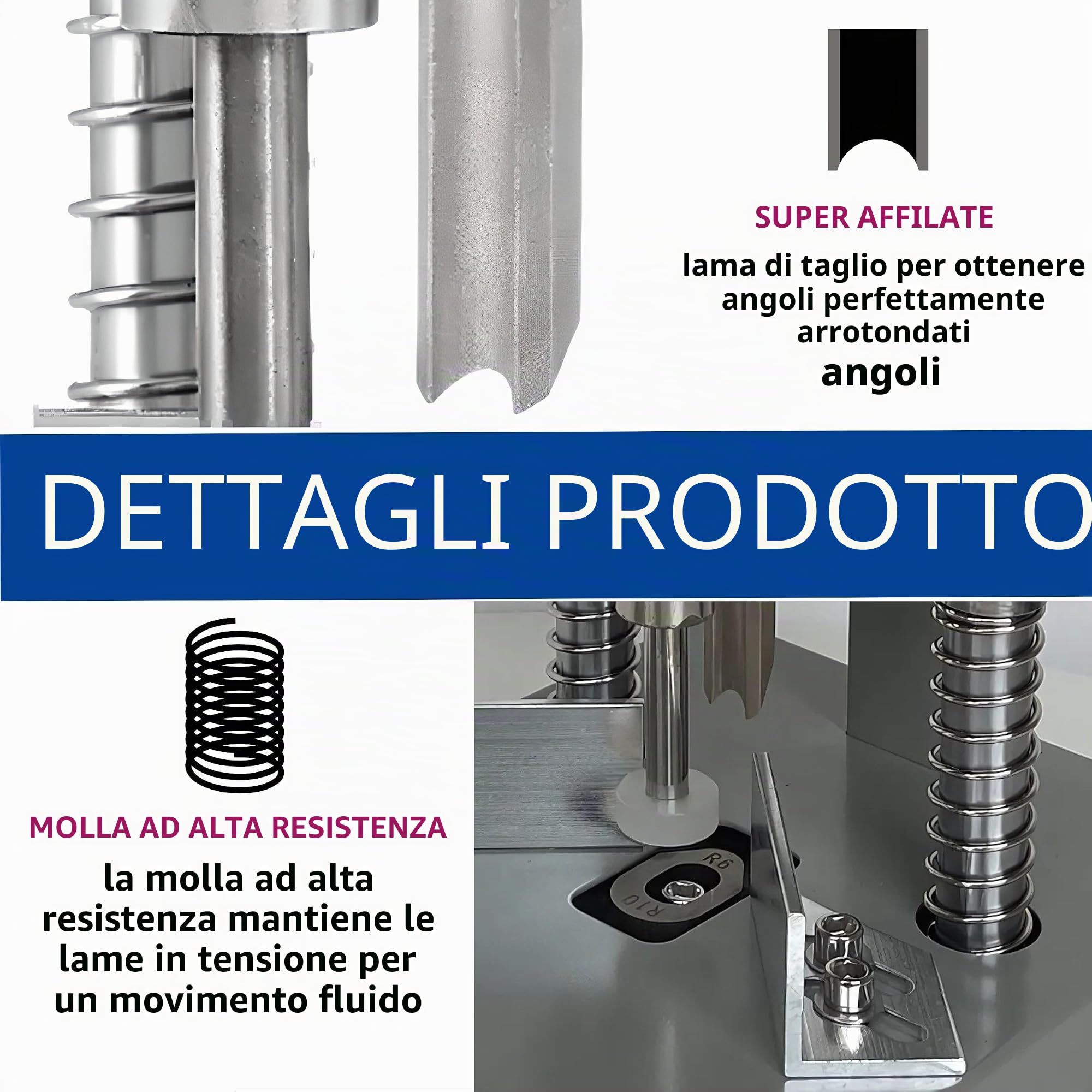 Taglierina angolare per arrotondare gli angoli, perforatrice resistente per cartoncini e carte in PVC, strumento di taglio di precisione per bordi arrotondati, ideale per ufficio e uso aziendale