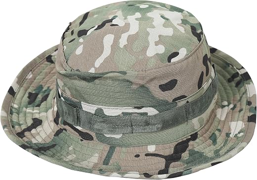 FabSeasons Camouflage Bucket Hat for Men &amp; Women – Adjustable Outdoor Sun Protection Hat, Wide Brim, Lightweight, One Size...