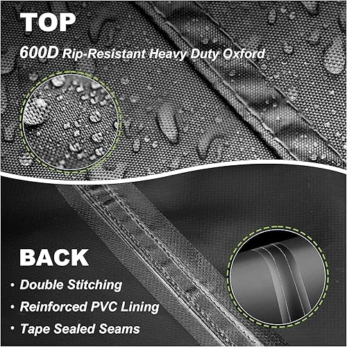 Miniatura 4 de Outdoor Chair Cover Waterproof Stackable Patio Chair Cover Outdoor Furniture Cover Tear-Resistant Black (1)