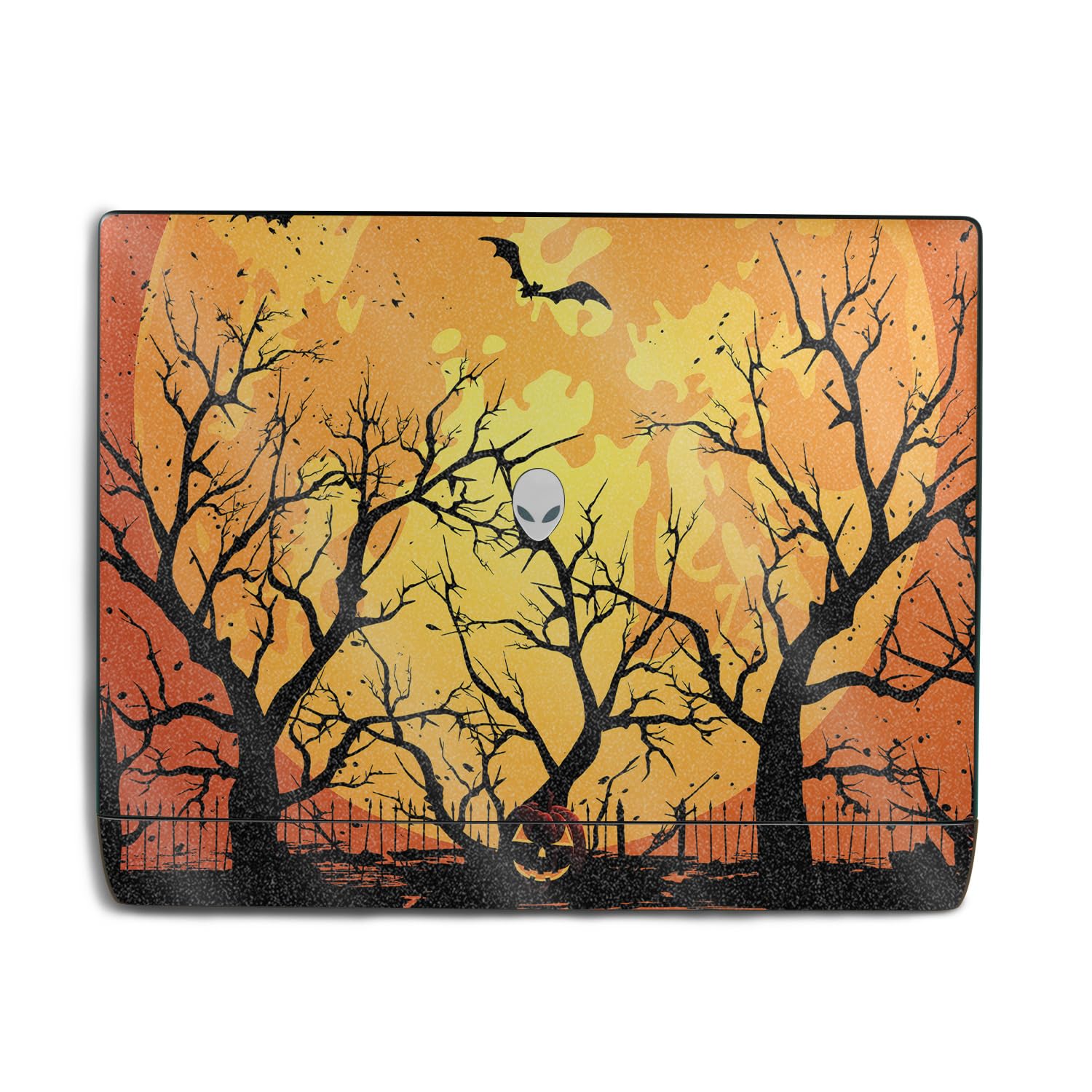 Glossy Glitter Laptop Skin Compatible with Alienware 18 Area-51 (2025) - Hallowed Wood - Premium 3M Vinyl Protective Wrap Decal Cover - Easy to Apply | Crafted in The USA by MightySkins