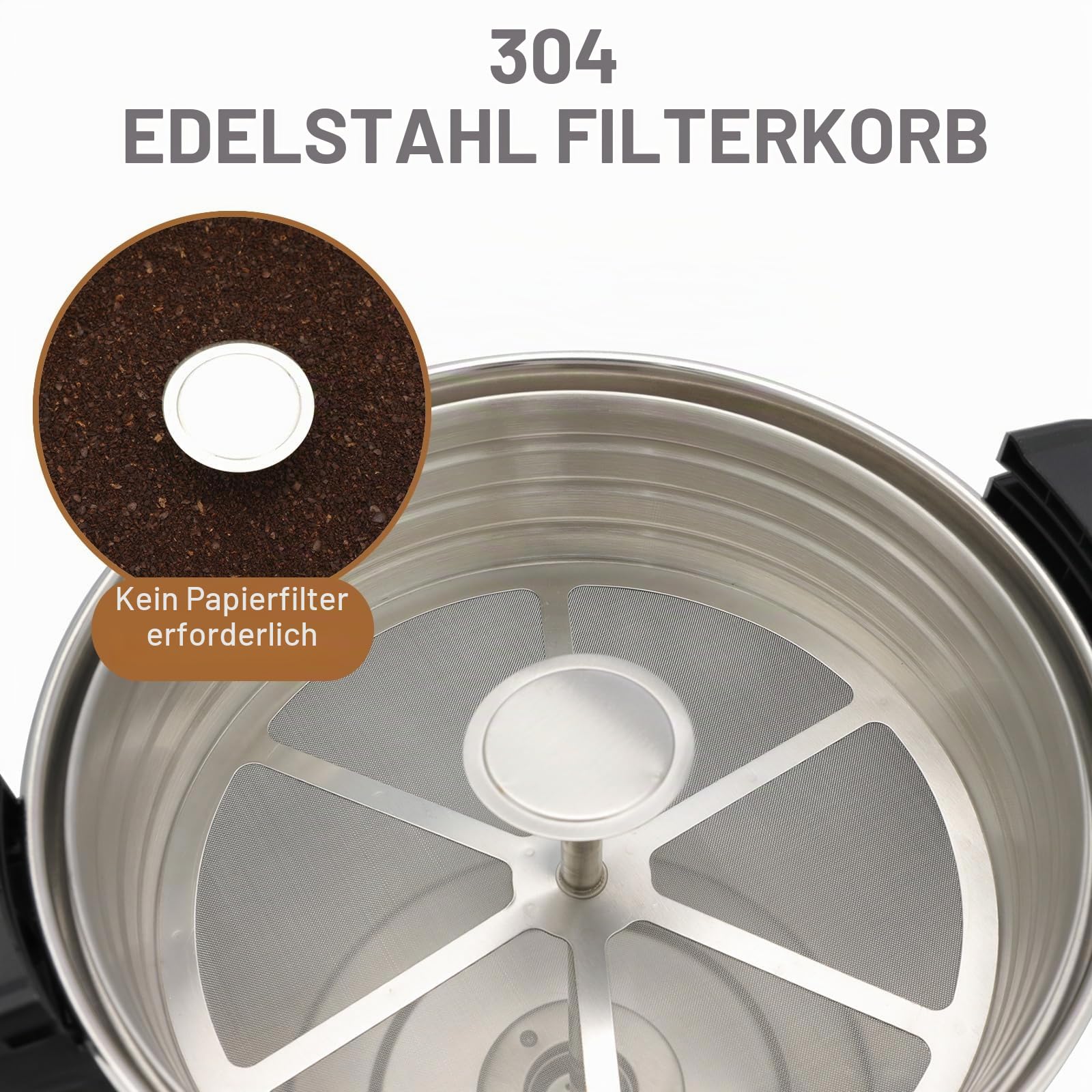 Valgus Kommerzielle Kaffee Urne 55 Tassen 8l Gold Doppelwandige Kommerzielle Edelstahl Kaffeemaschine mit professionellem Kaffeemaschine Wasser-Heizung für Catering Hochzeit Party